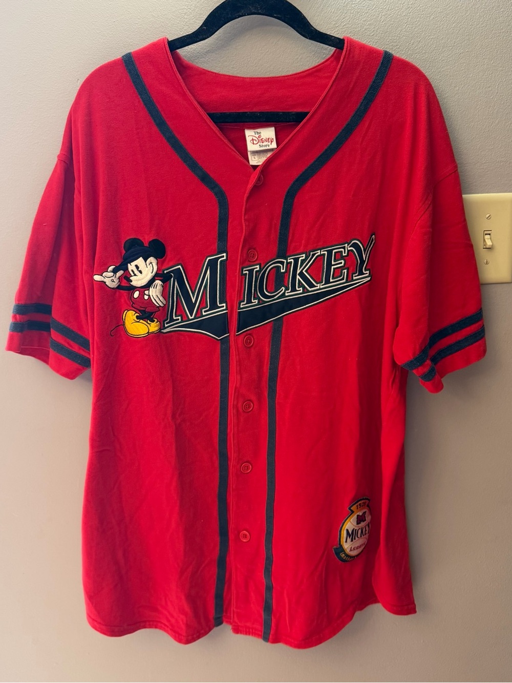 Vintage Disney Store Mickey Mouse Baseball Jersey